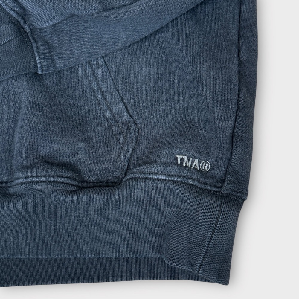 TNA Extra Fleece Perfect Fit Hoodie Black Small Heavy Organic Cotton Blend - Picture 2 of 8